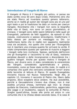 Introduzione al Vangelo di Marco