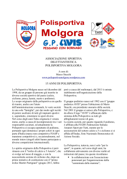 opuscolo - ASD Polisportiva Molgora