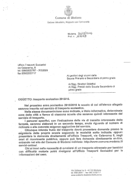 modulistica trasporto scolastico a.s. 2015-2016