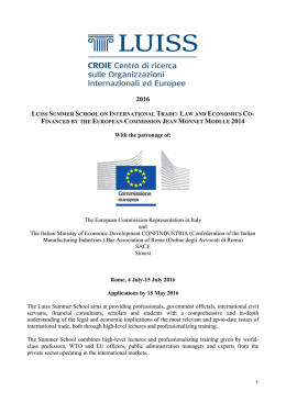 The European Commission Representation in Italy and The Italian
