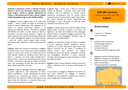 EUR 540 / persona 8 giorni Servizi inclusi