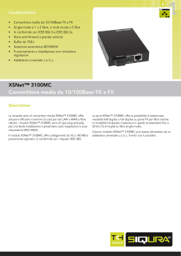 XSNet™ 3100MC Convertitore media da 10/100Base-TX a FX