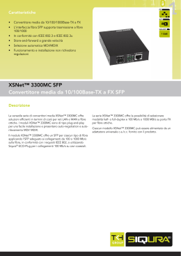 XSNet™ 3300MC SFP Convertitore media da 10/100Base