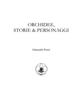 ORCHIDEE, STORIE & PERSONAGGI