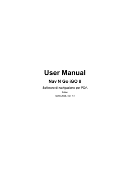 User Manual Nav N Go iGO 8