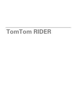 Uso del TomTom RIDER 2.