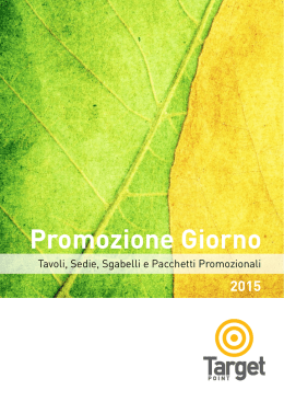 Promozioni giorno tavoli e sedie