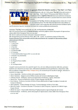 Sistema Puglia - Il portale della Regione Puglia per lo