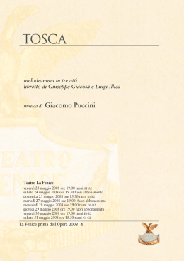 Tosca - Teatro La Fenice