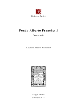 Fondo Alberto Franchetti