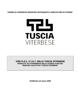 Disciplinari dei Vini DOC e IGT della Tuscia