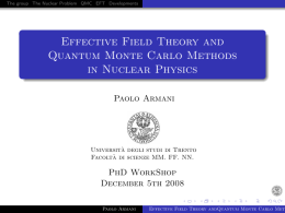 Effective Field Theory and Quantum Monte Carlo Methods in