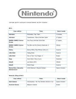 I principali giochi in uscita per le console Nintendo nel 2014
