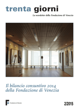 trenta giorni - Fondazione di Venezia