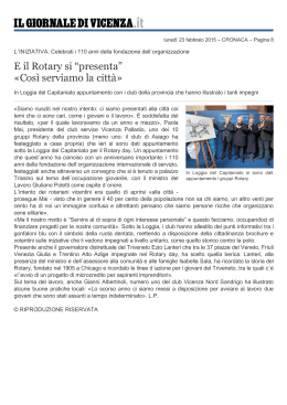 2015 23 febbraio Il Giornale di Vicenza Rotary Tiped