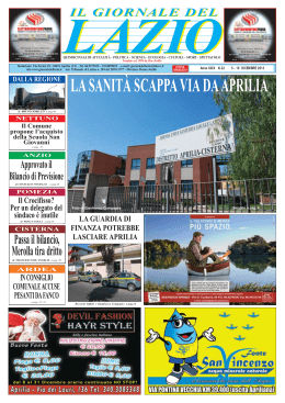 LA SANIT&Agrave; SCAPPA VIA DA APRILIA