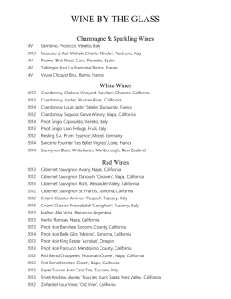 WINE BY THE GLASS