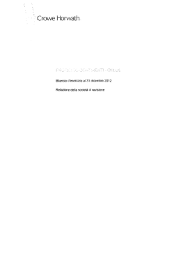 ` `- Crowe Horwath - Progetto Continenti