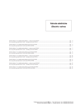 Valvole elettriche Electric valves