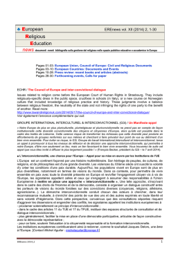 European Religious Education