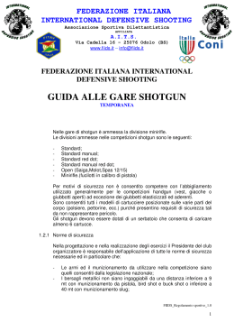 GUIDA ALLE GARE SHOTGUN - Federazione Italiana International