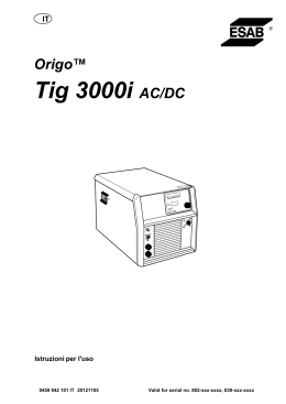 Origo™Tig 3001i - Accessori e DPP