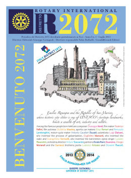 Luglio 2013 - Rotary distretto 2072