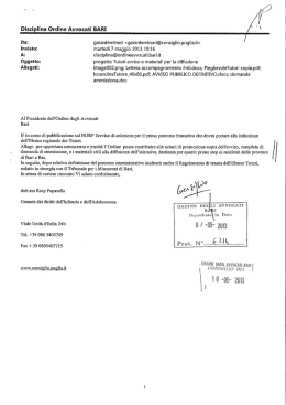 testo avviso pubblico - Ordine degli Avvocati di Bari