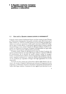 Quadro comune europeo - Dipartimento di Informatica e