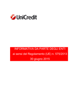 INFORMATIVA DA PARTE DEGLI ENTI ai sensi del