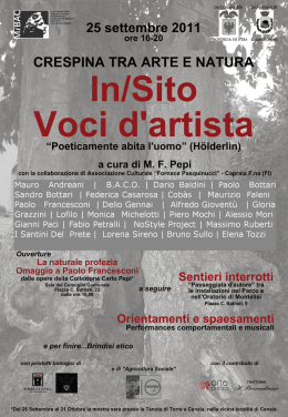 Locandina Voci d`Artista