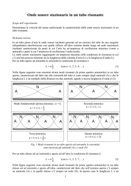 Scheda tubo risonante - Piano Lauree Scientifiche