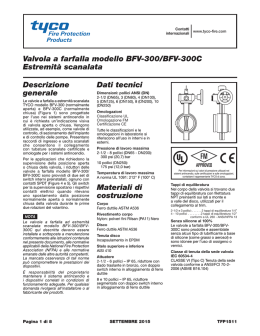 Valvola a farfalla modello BFV-300/BFV