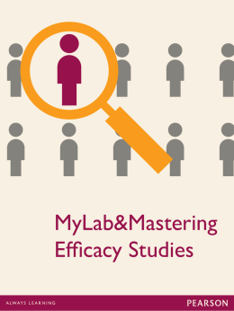 MyLab&Mastering Efficacy Studies