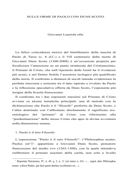 Sulle orme di Paolo