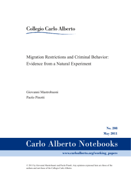 Migration Restrictions and Criminal Behavior: Evidence from a