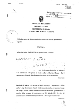 sentenza provincia SA