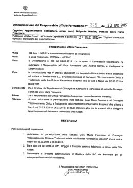 Determinazione n.275 del 20/03/2015