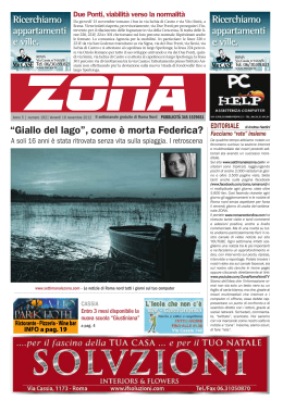 Zona 16-11-12 - Il notiziario gratuito di Roma Nord