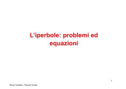 L`iperbole: problemi ed equazioni