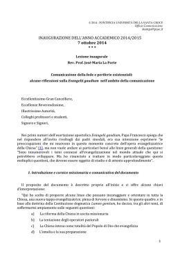 Lezione - Pontificia Universit&agrave; della Santa Croce