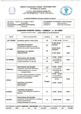 Istituto Comprensivo Statale &ldquo;GIOVANNI XXIII&rdquo;