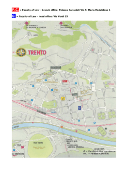 P.C. = Faculty of Law - branch office: Palazzo Consolati Via S. Maria