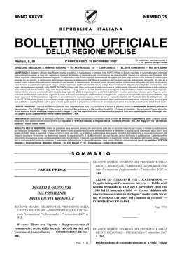 decreto del presidente della giunta regionale