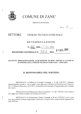 det 581 - Comune di Thiene