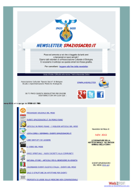 Newsletter SpazioSacro.it