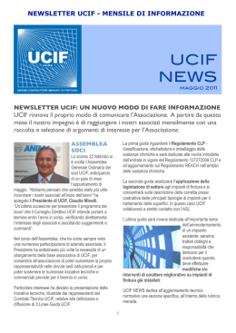 Newsletter UCIF maggio 2011