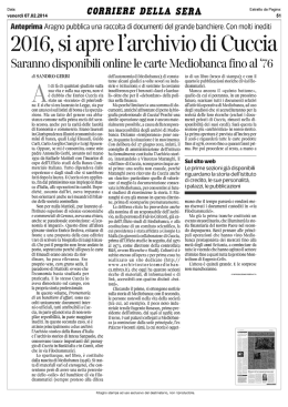 2016, si apre l`archivio di Cuccia