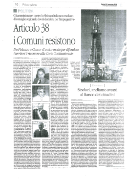 ilquotidianodelsud 25 11 2014 - Comune di Palazzo San Gervasio