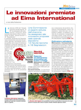 Le innovazioni premiate ad Eima International